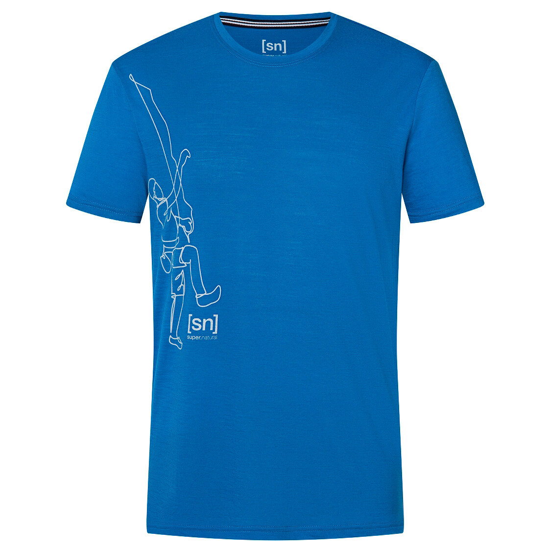 

Рубашка из мериноса Super Natural Climbing Line Tee, цвет High Tide/Feather Grey