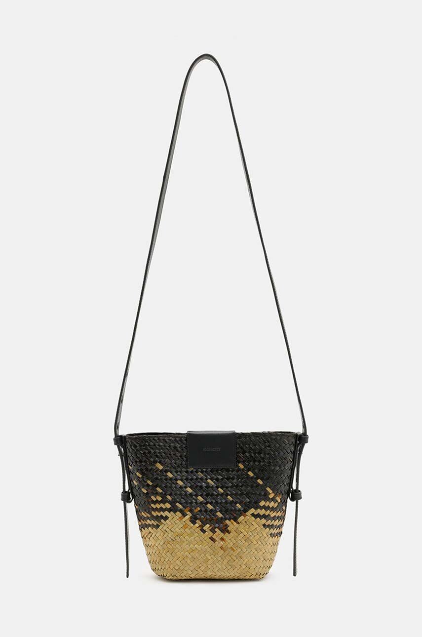 

Сумочка AllSaints EBRO STRAW CROSSBODY, черный