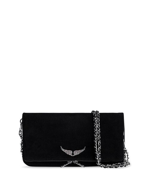 

Замшевый праздничный клатч в стиле рок Zadig & Voltaire, цвет Black