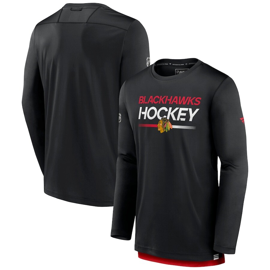 

Футболка с длинным рукавом Fanatics Branded Chicago Blackhawks, черный