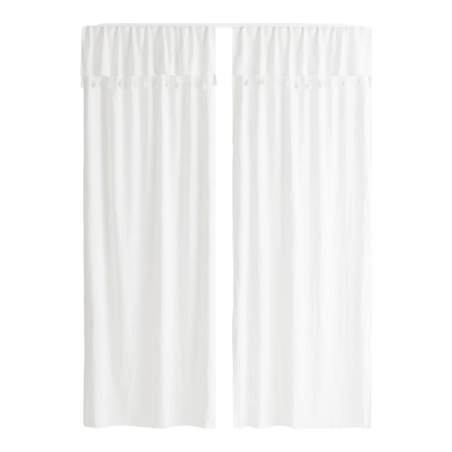 

Шторы H&M Home 2-pack Tasseled Panels, 2 предмета, белый