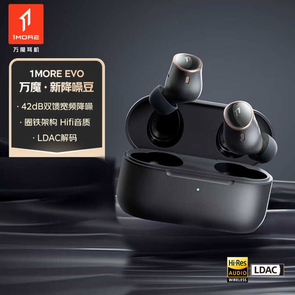 

Bluetooth-гарнитура 1more EVO EH902 с шумоподавлением, черный
