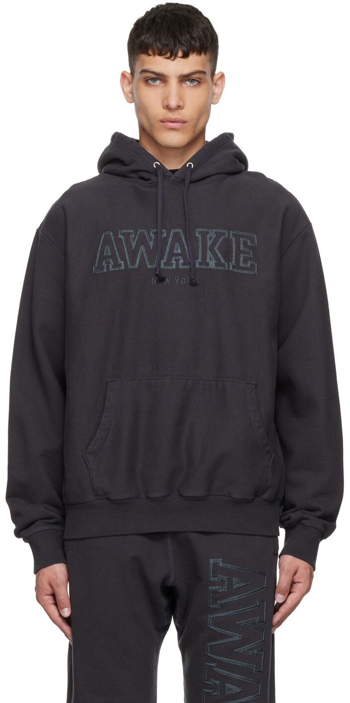 

Черный худи из хлопка Awake NY