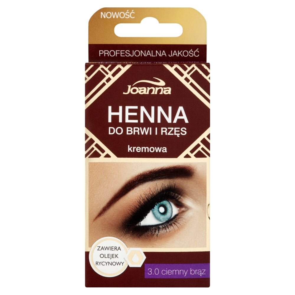 

Joanna Хна для бровей и ресниц крем 3.0 Dark Brown 15мл