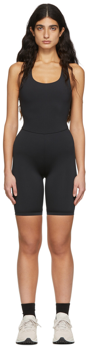 

Черный боди из переработанного материала Italian Scuba Bodysuit HÉROS