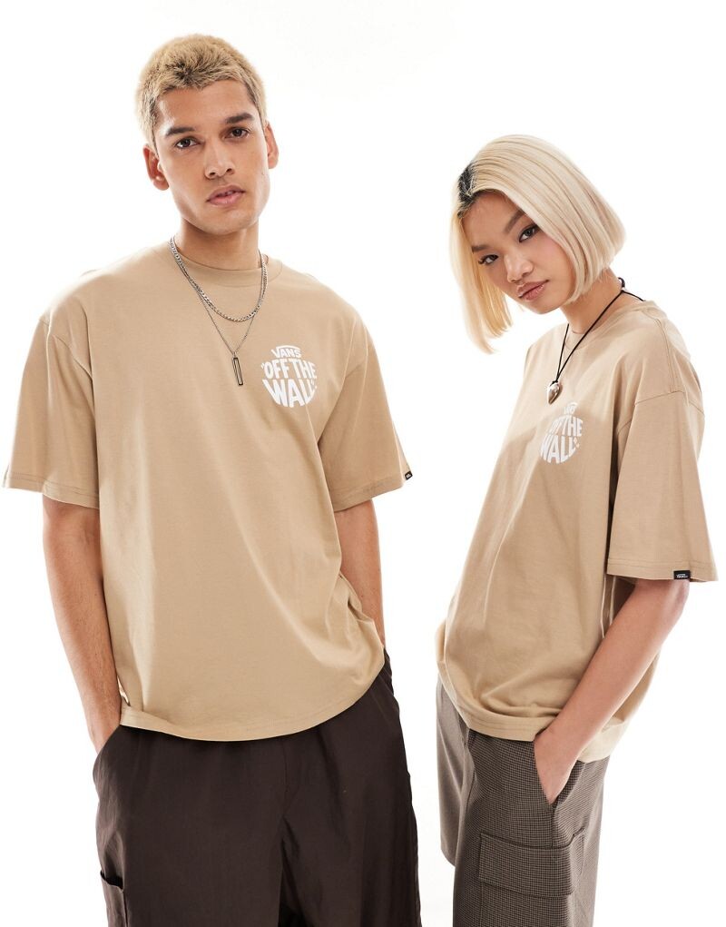 

Футболка с круглым принтом и логотипом Vans Tan на спине