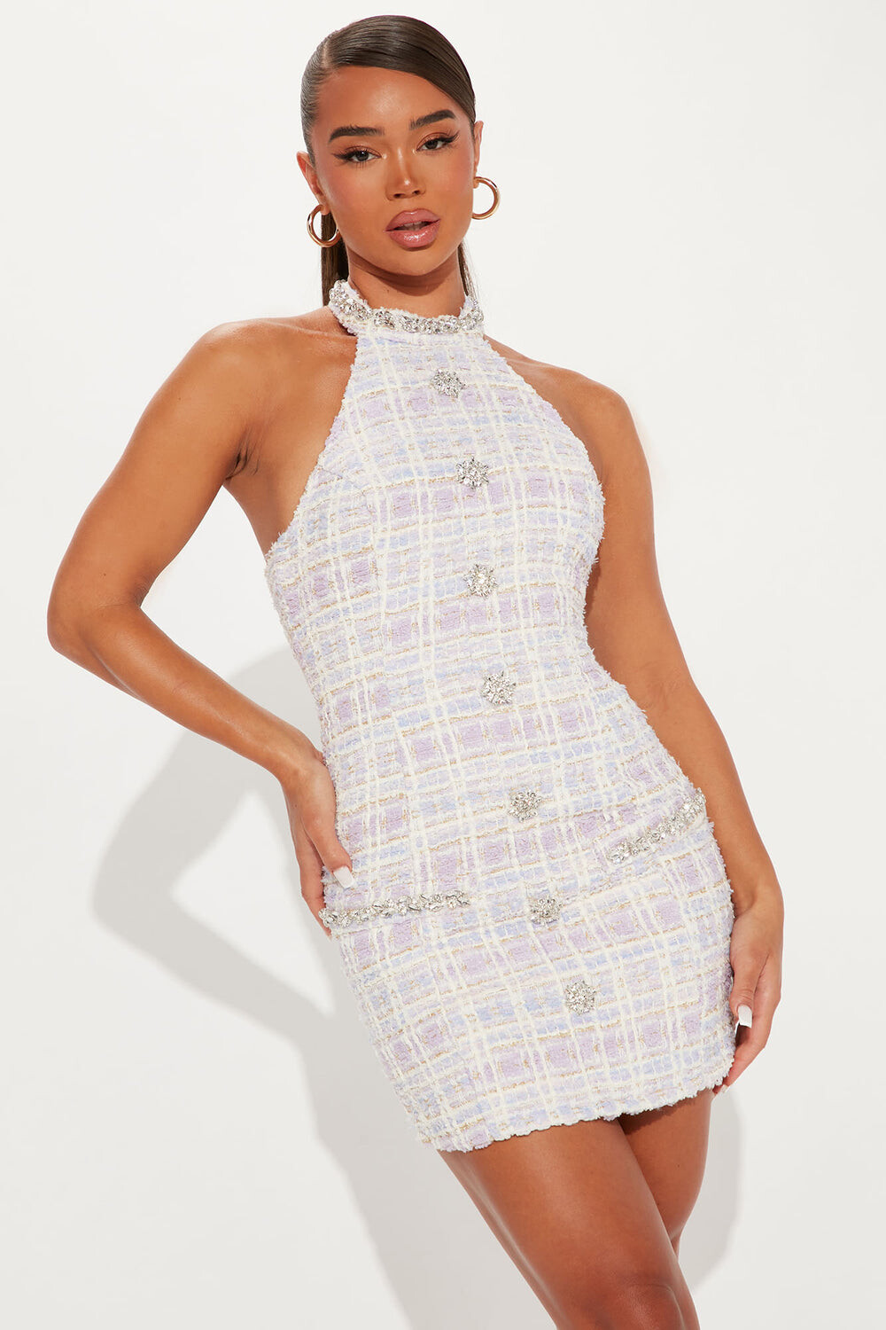 

Мини платье Fashion Nova LD5131SM, розовый