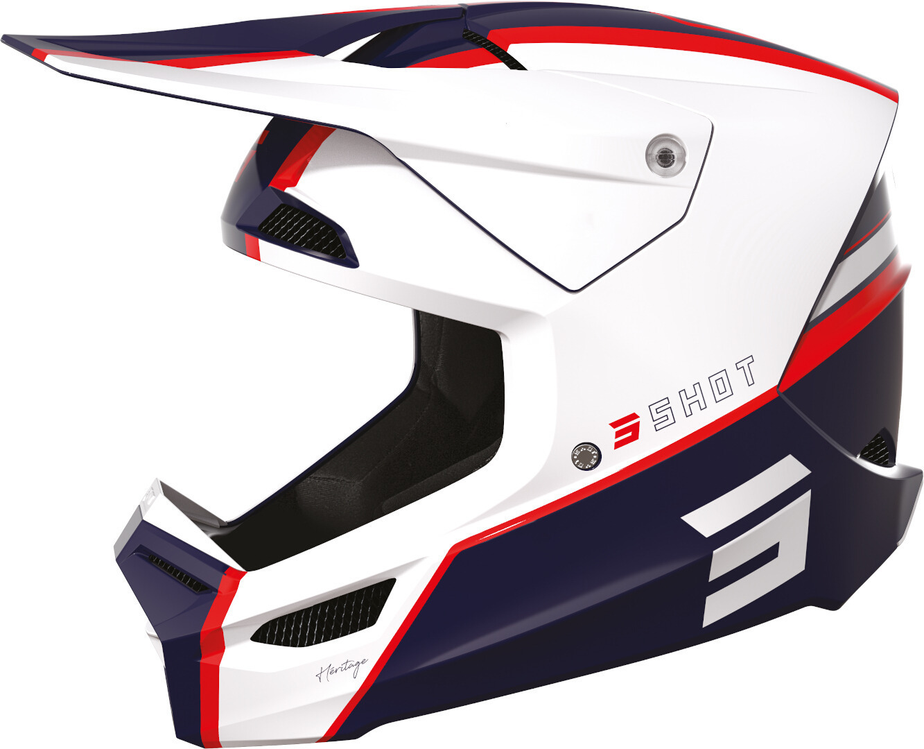 Шлем Shot Furious Heritage со съемной подкладкой, белый/синий/красный чм2018 пазл 64эл забивака белый синий красный 03790