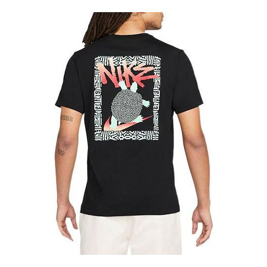 

Футболка Nike Sportswear Back Alphabet Abstract Pattern Round Neck Short Sleeve Black, Черный