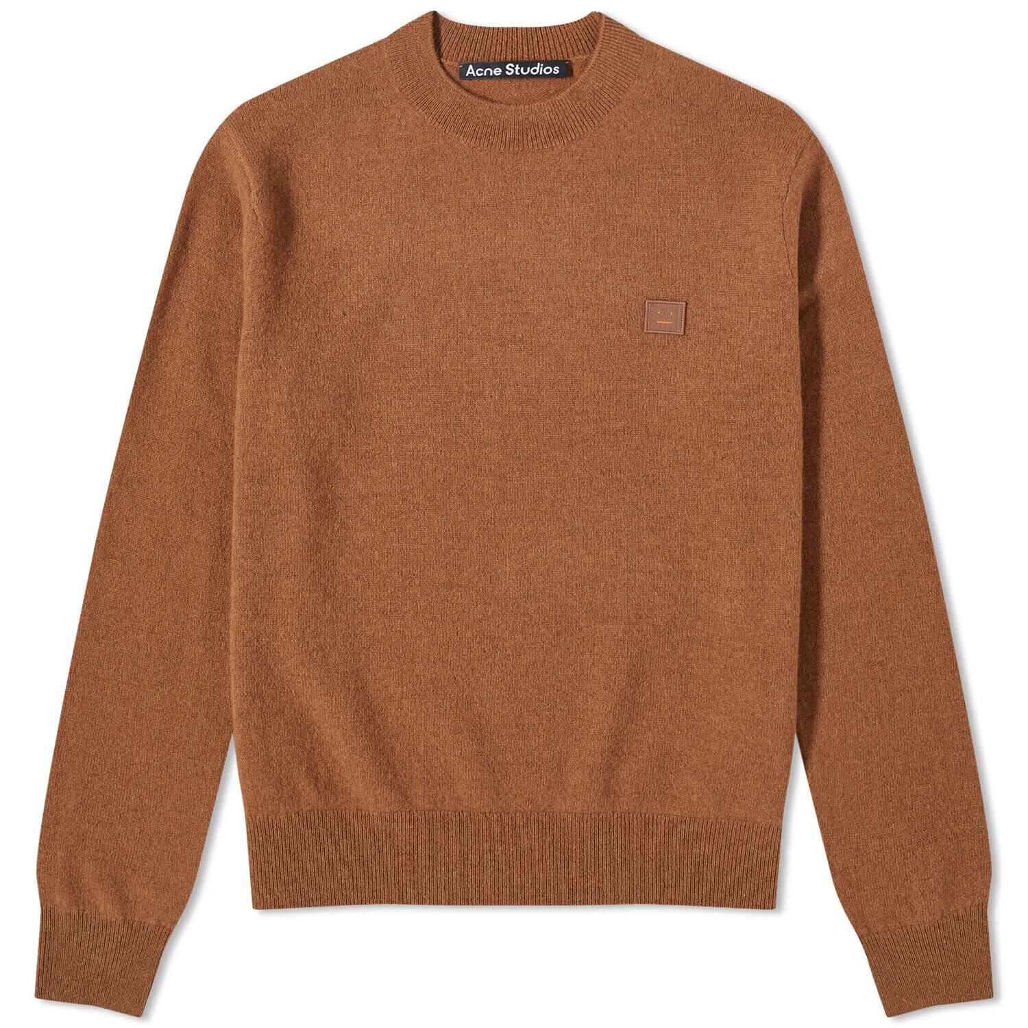 

Свитер Acne Studios Kalon New Face Crew, коричневый