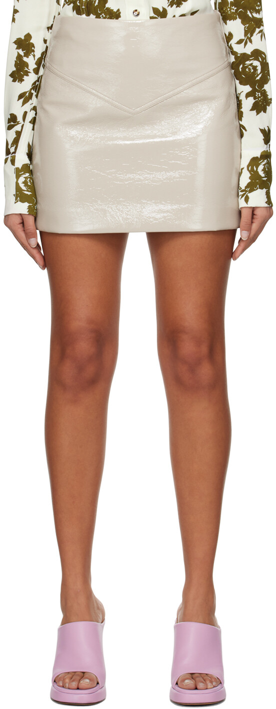 

Бежевая мини-юбка на молнии Proenza Schouler White Label