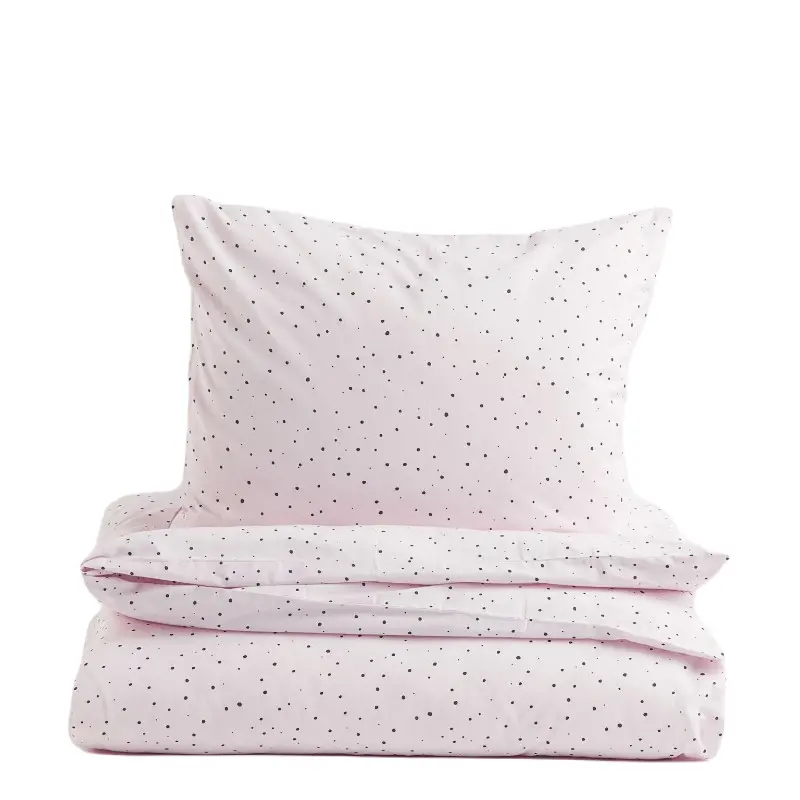 

Комплект односпального постельного белья H&M Home, cветло-розовый/горошек