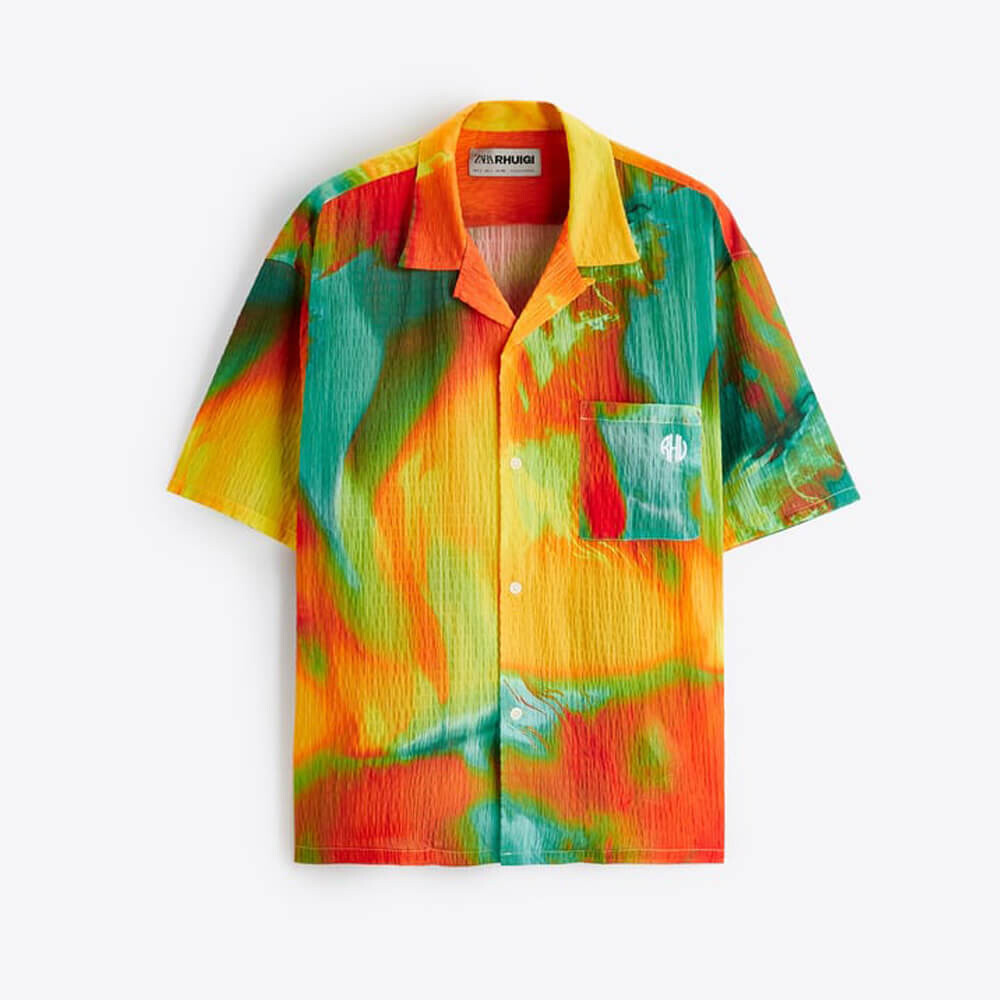 

Рубашка Zara Tie-dye X Rhuigi Limited Edition, оранжевый