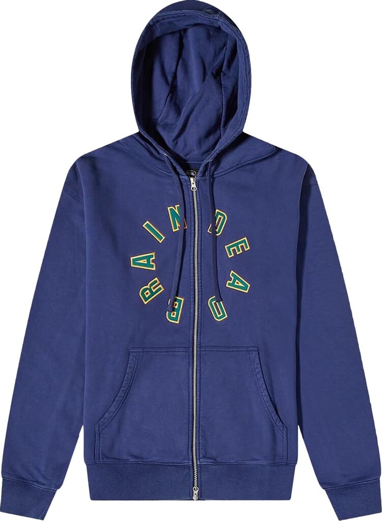 

Худи Brain Dead Collegiate Zip Up Hoodie 'Navy', синий
