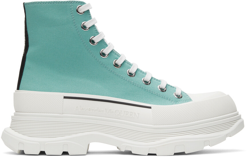 

Синие высокие кеды Tread Slick Alexander McQueen