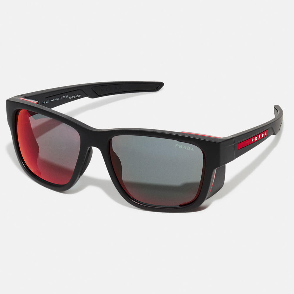 Солнцезащитные очки Prada Linea Rossa Unisex, черный/красный