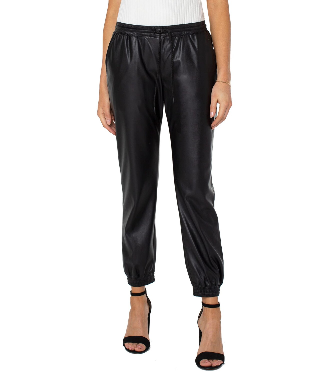 

Джогггеры Liverpool, Pull-On Faux Leather Joggers