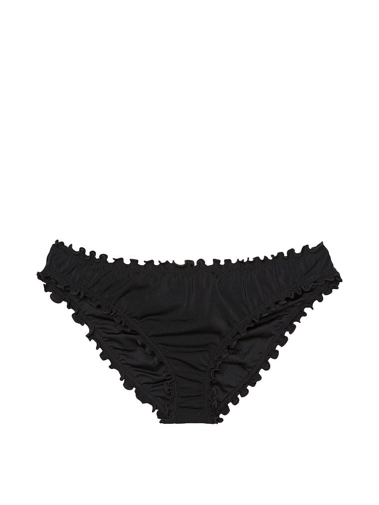 

Плавки бикини Victoria's Secret Swim Mix-and-match Ruffle Cheeky, чёрный, Черный