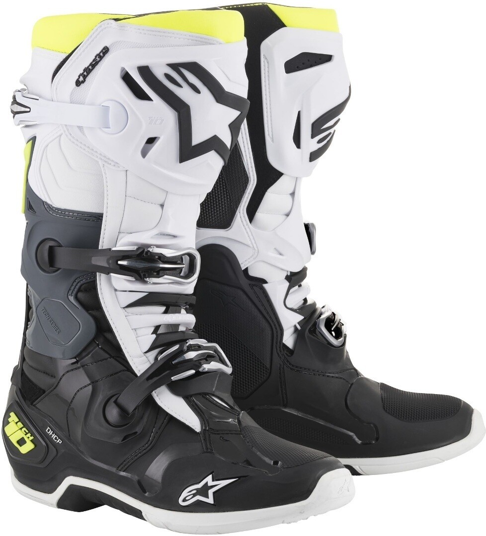 

Сапоги мотокроссовые Alpinestars Tech-10, черный / белый / желтый