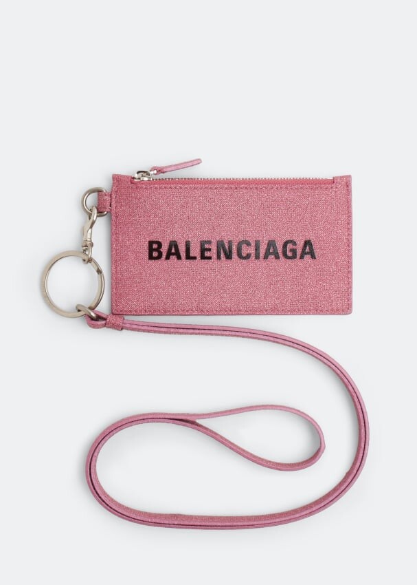 

Картхолдер BALENCIAGA Cash card holder on keyring, розовый