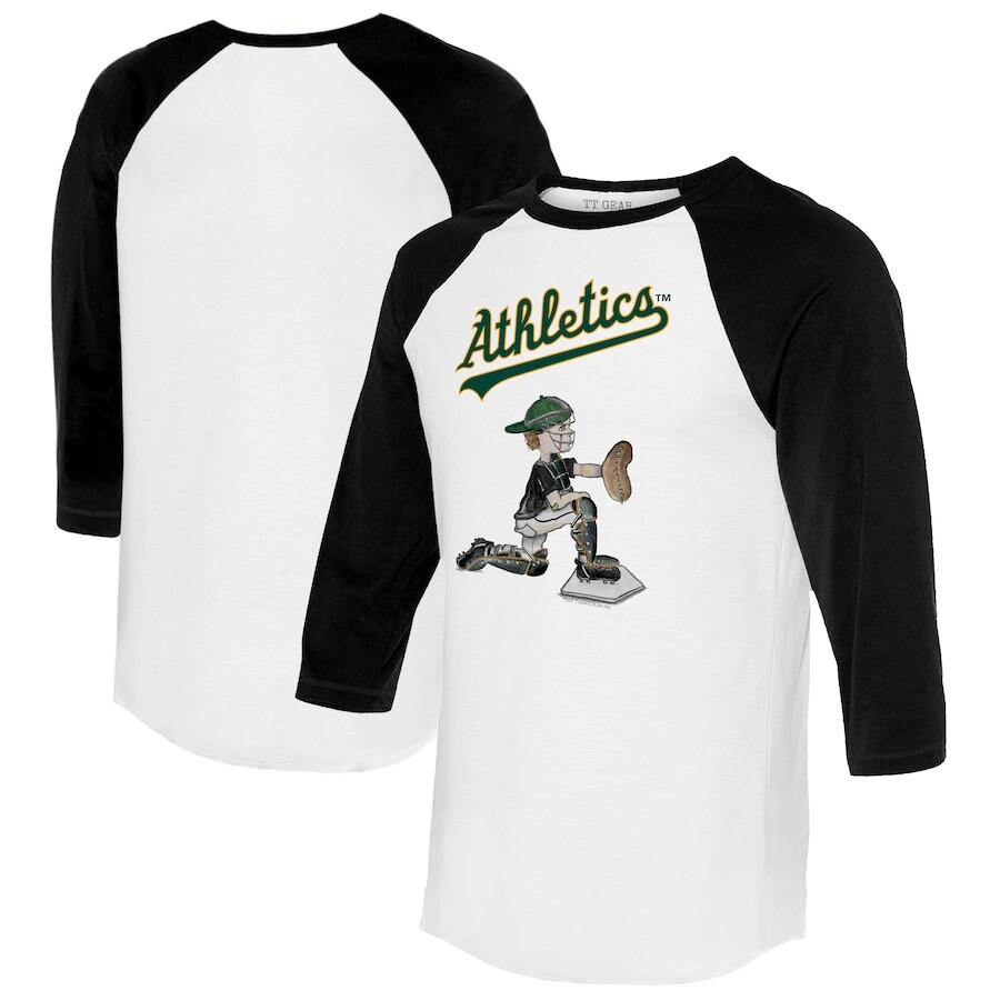 

Футболка с длинным рукавом Tiny Turnip Oakland Athletics, белый