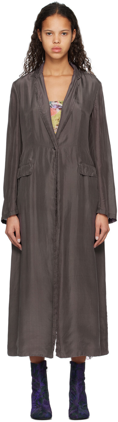 

Коричневое длинное пальто Dries Van Noten, Коричневый