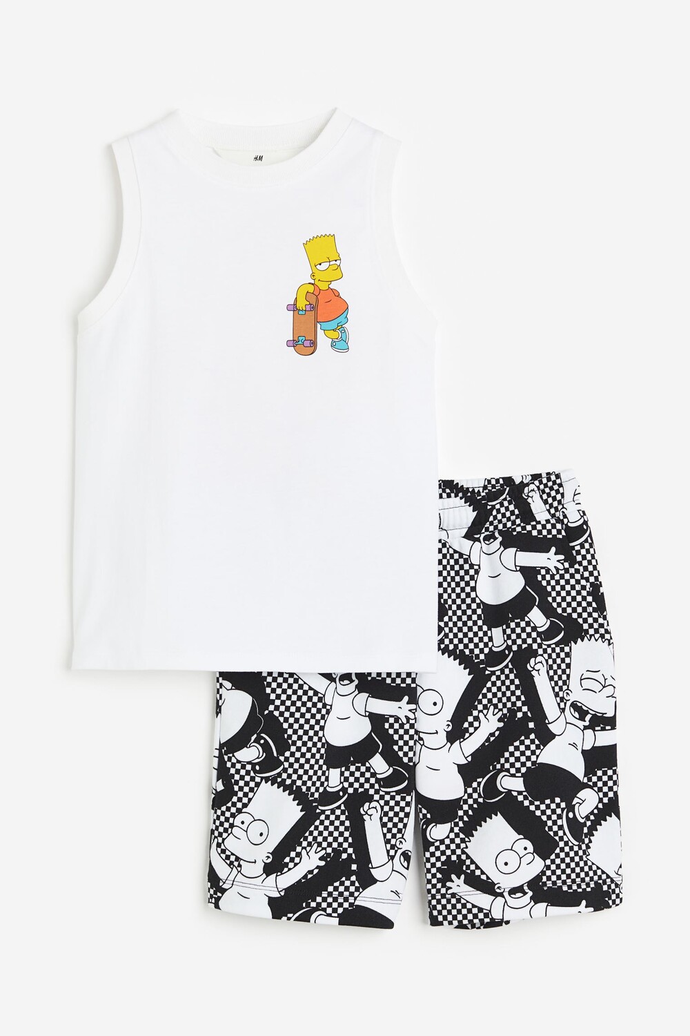 Комплект детский H&M x The Simpsons Printed, 2 предмета, белый