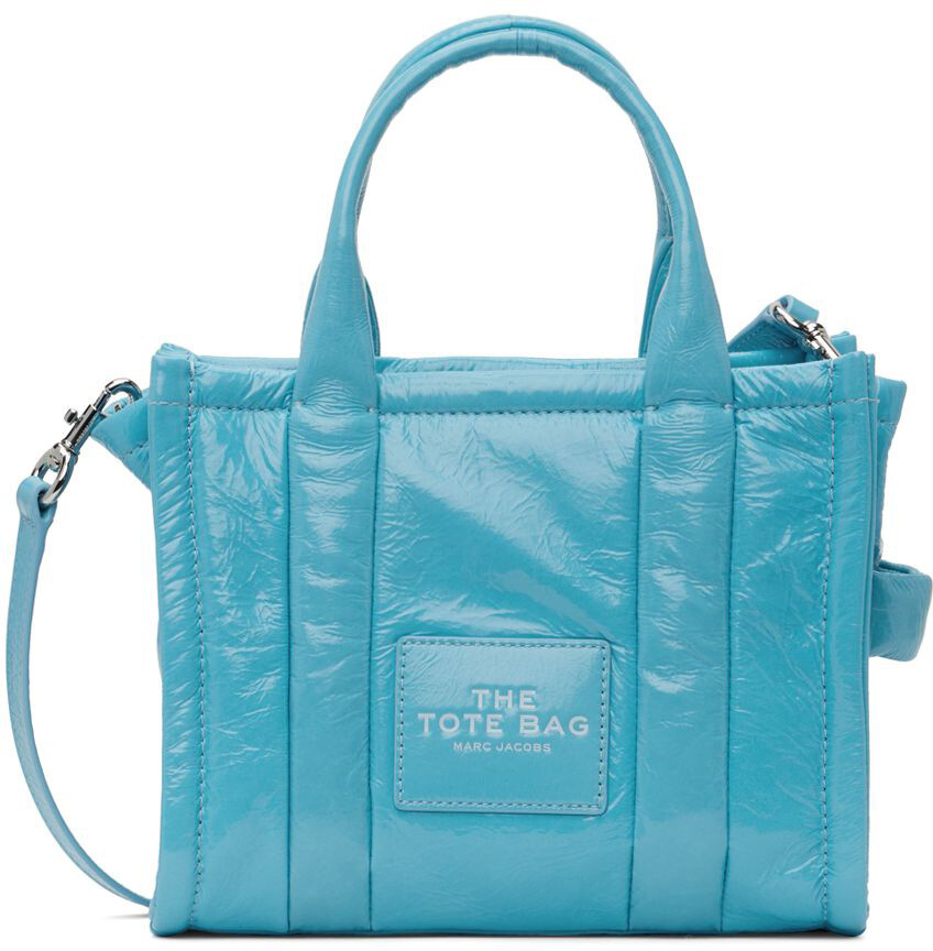

Синяя сумка-тоут 'The Shiny Crinkle' Mini Marc Jacobs