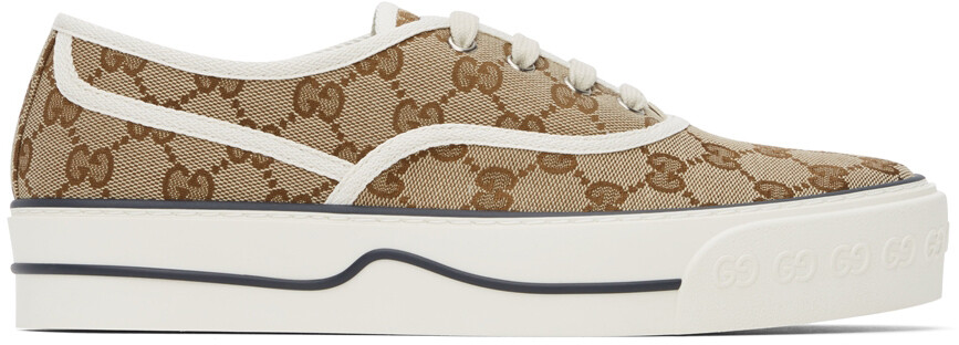 

Коричневые теннисные кроссовки GG Gucci