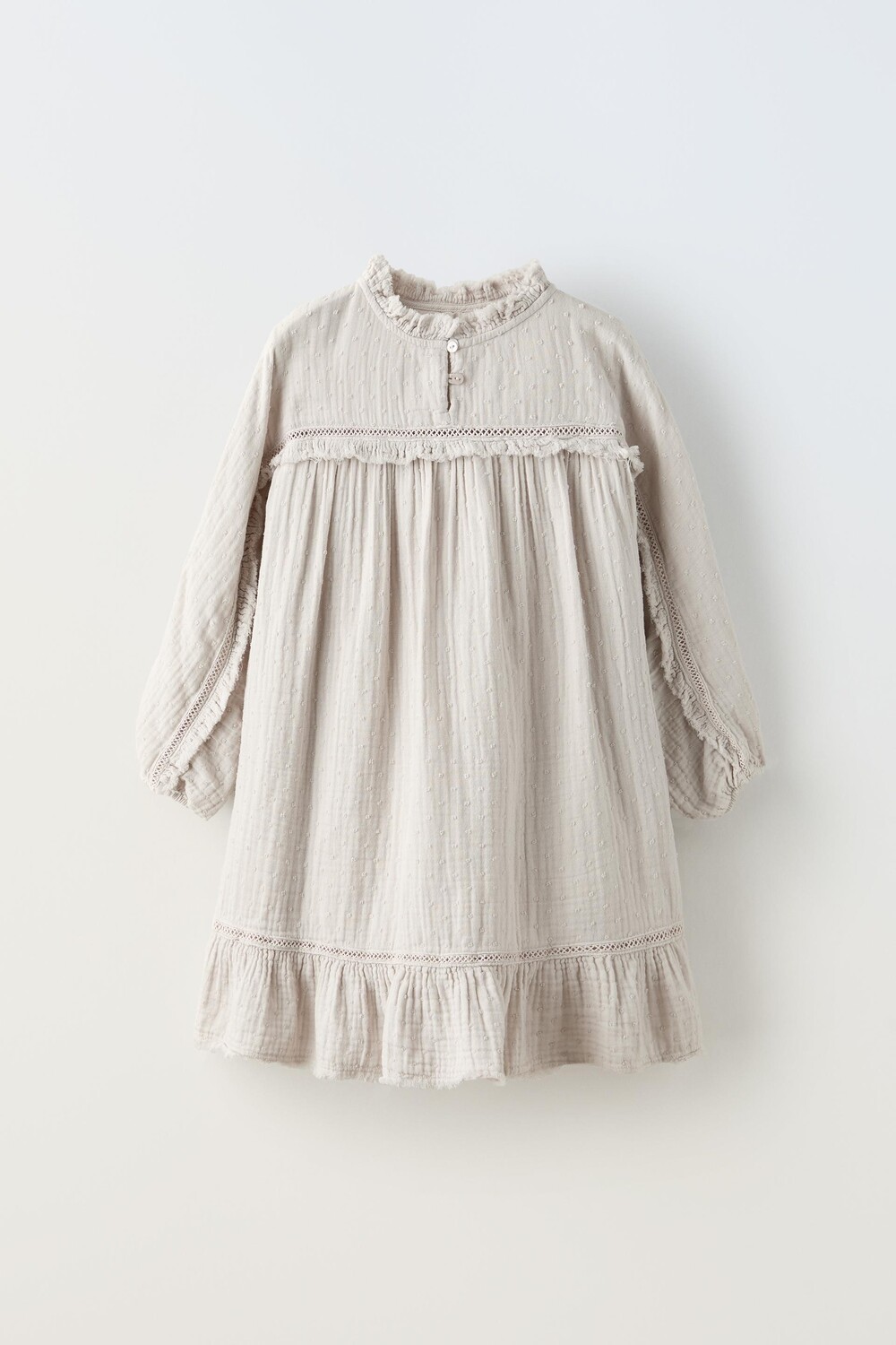 

Платье Zara Dotted Mesh, серый