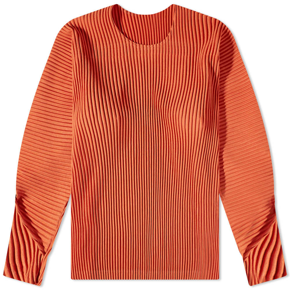 

Футболка Homme Plissé Issey Miyake Long Sleeve Arc Pleated Tee, Красный