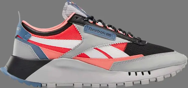 

Кроссовки classic leather legacy 'pure grey twisted coral' Reebok, серый