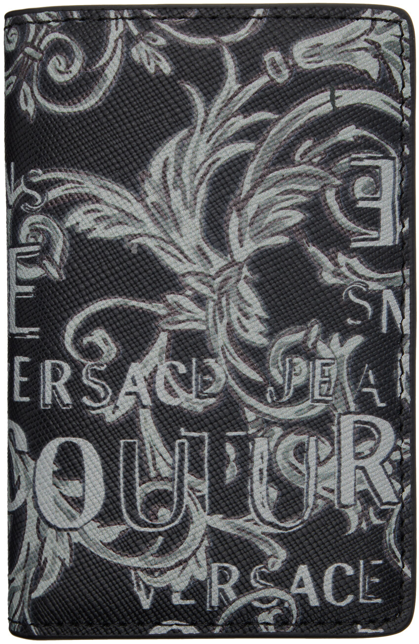 

Черный визитница с логотипом Couture Versace Jeans Couture