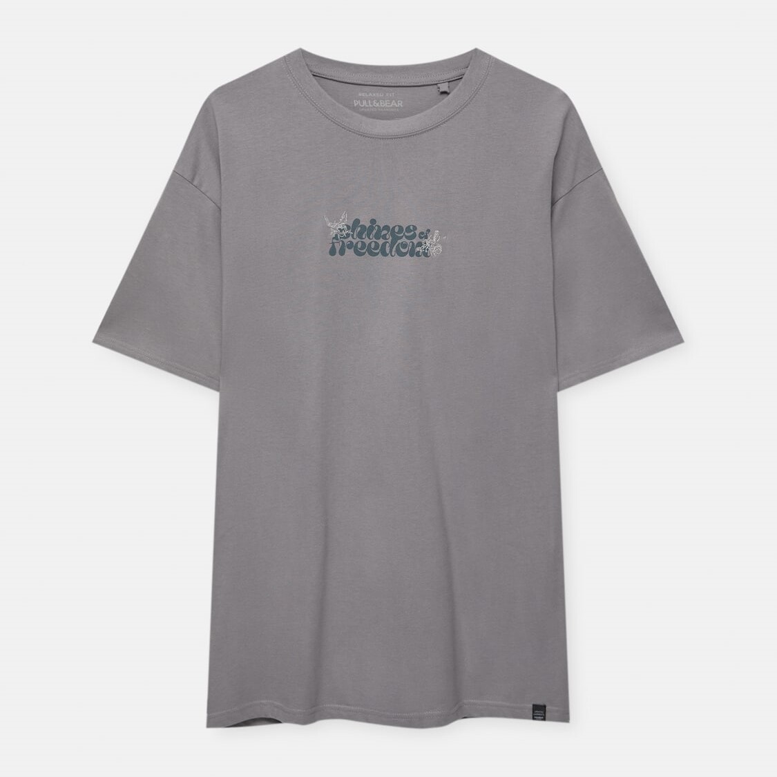 

Футболка Pull&Bear Shiny Short Sleeve, серый