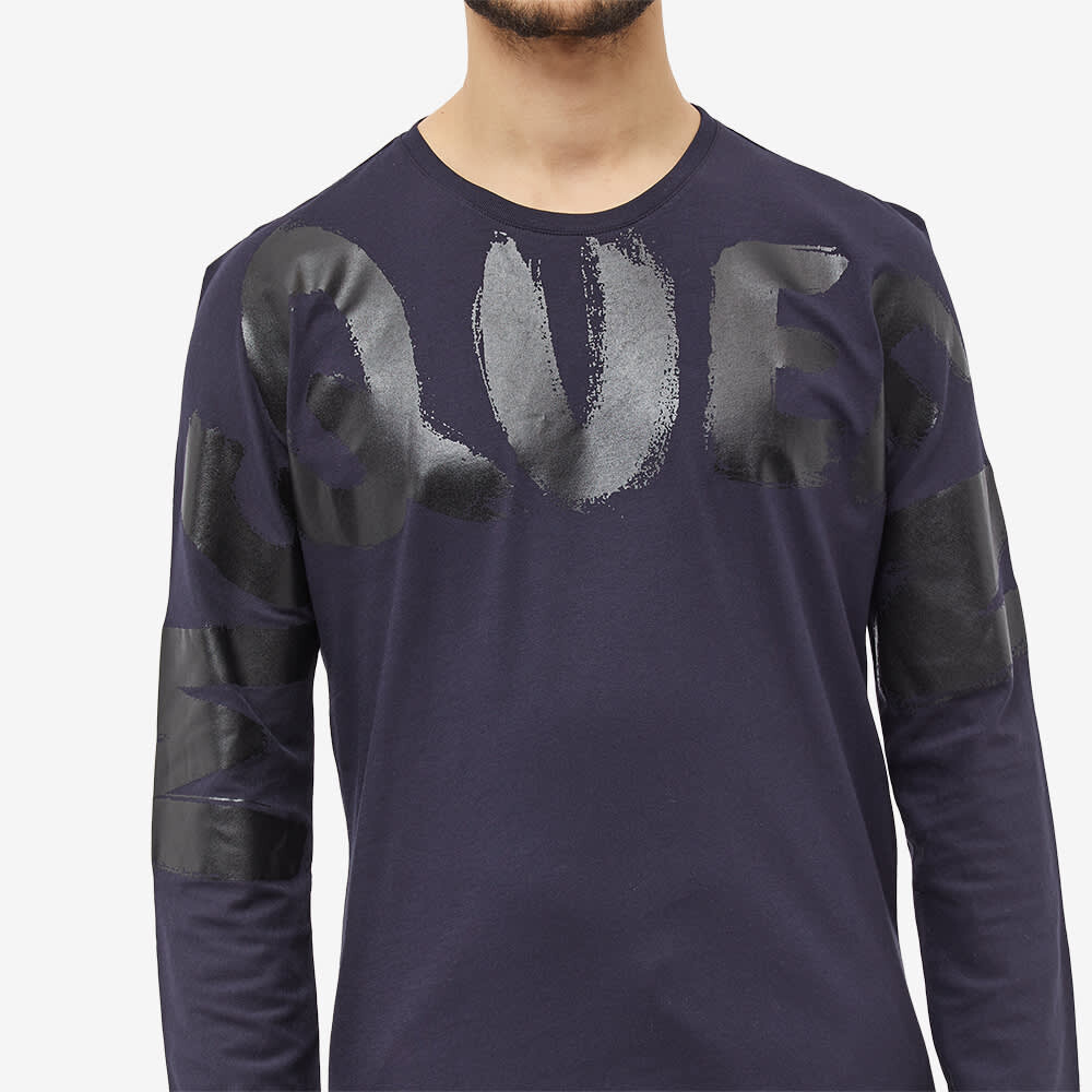 

Футболка Alexander McQueen Grafitti Print Long Sleeve Tee, Серый