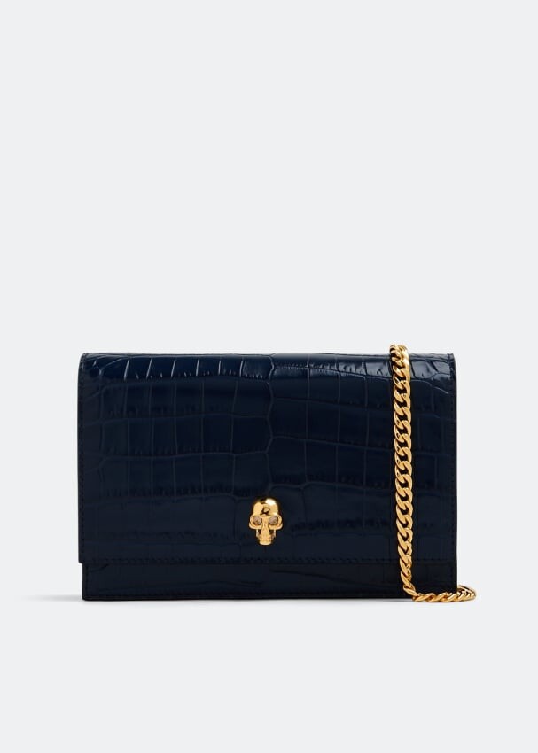 

Сумка кросс-боди ALEXANDER MCQUEEN Small Skull bag, синий