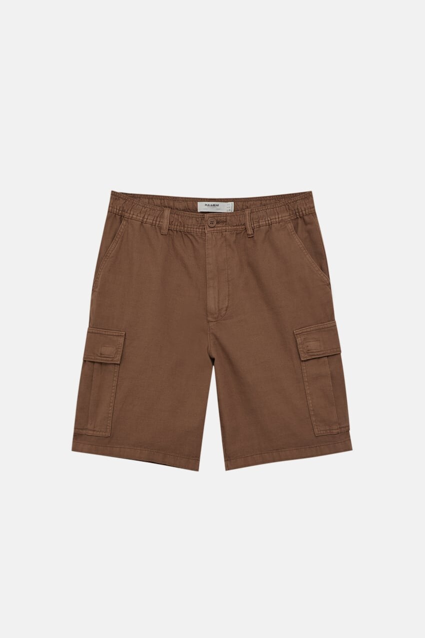 

Шорты Pull&Bear Cargo bermuda, коричневый