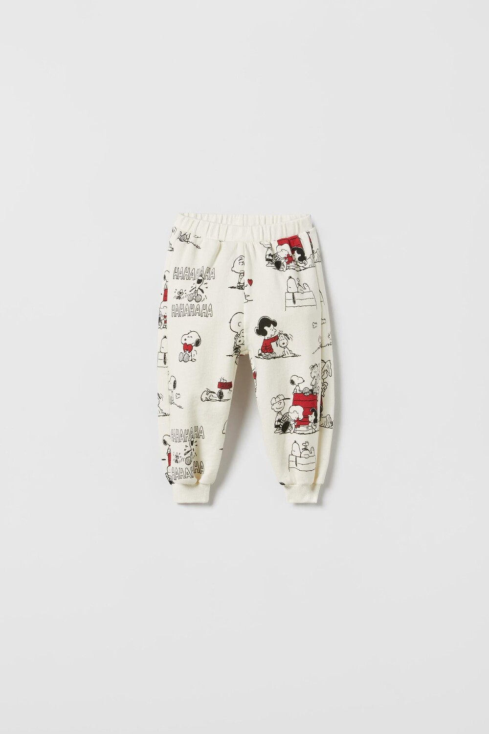 

Плюшевые брюки snoopy peanuts ZARA, экру