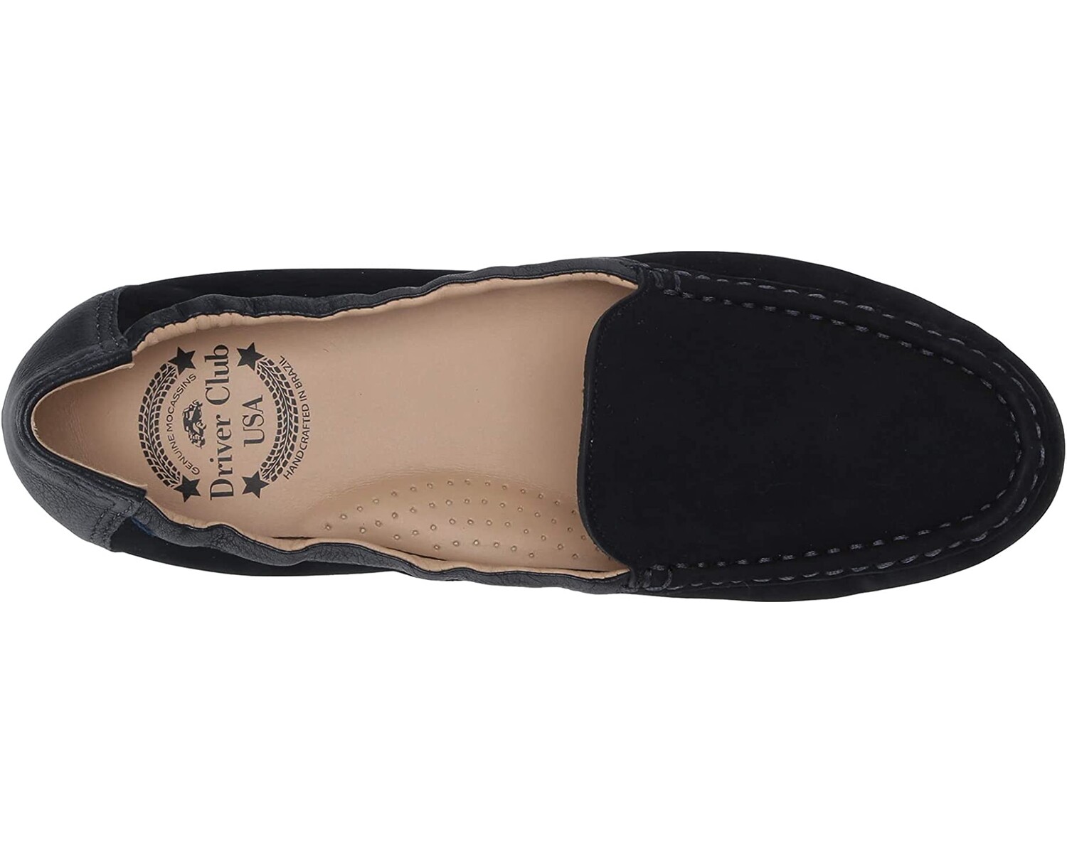 

Лоферы Women's Leather Made in Brazil Venetian Scrunch Back Loafer Flat Driver Club USA, синий