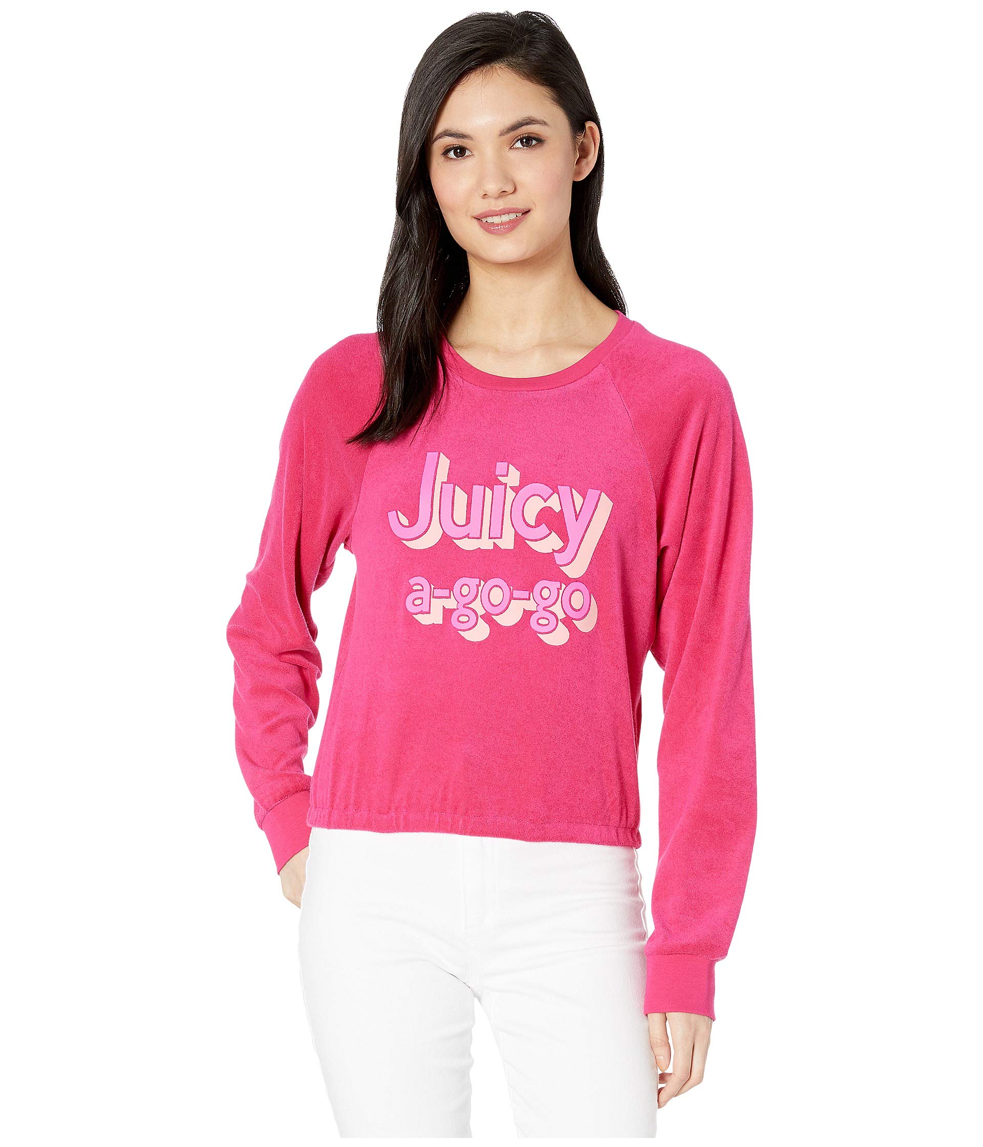 Пуловер Juicy Couture, Juicy A Gogo Microterry Logo Pullover sweet lounge vegan fizzy blue raspberry bottles pouch 130g