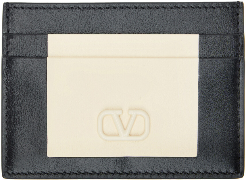 

Черный и Off-White визитница с логотипом VLogo Valentino Garavani