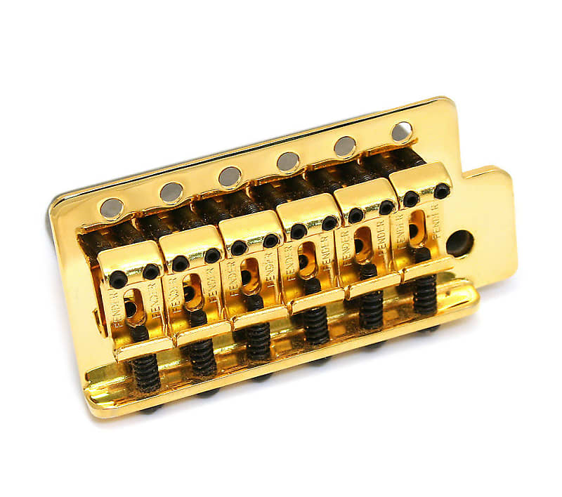 005-9561-000 Блок тремоло Mexican/Squier Gold для Stratocaster/Strat Fender 005-9561-000 Mexican/Squier Gold Tremolo Block for Stratocaster/Strat - фото