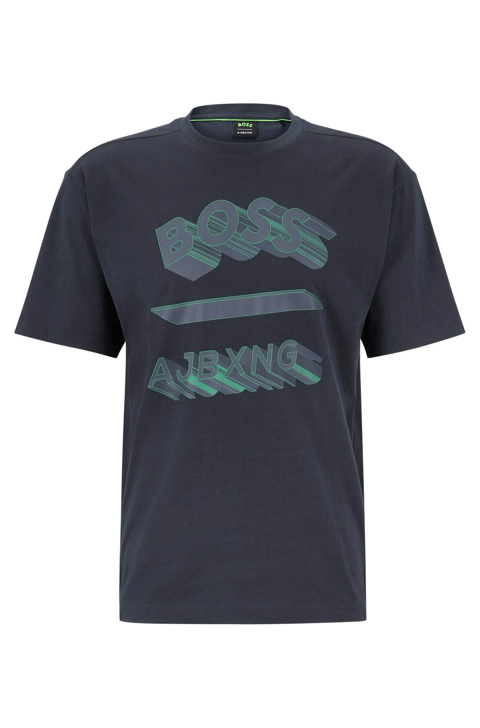 

Футболка Boss Relaxed-fit In Cotton Jersey With Capsule Detailing, темно-синий