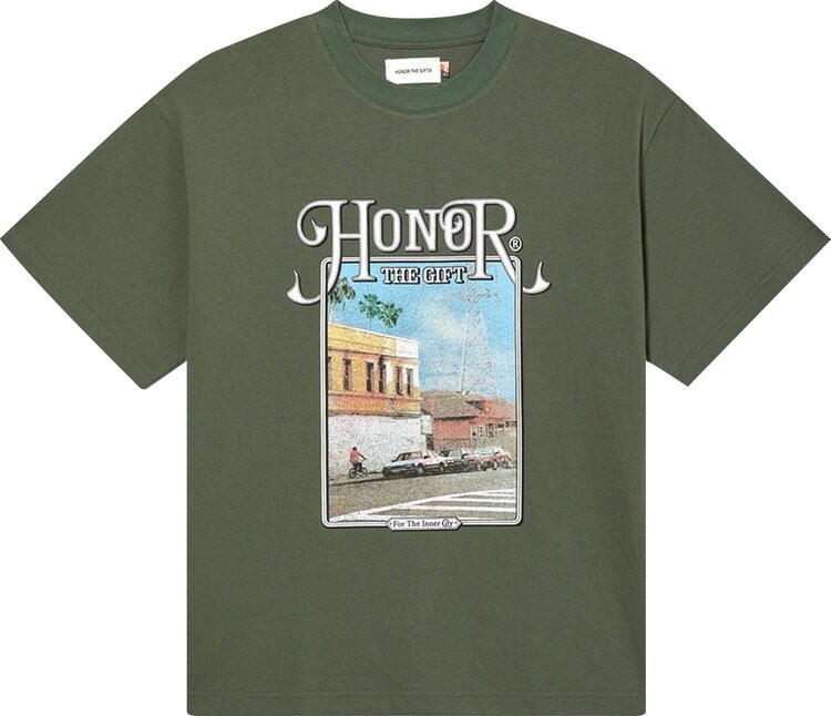 

Футболка Honor The Gift Our Block Short-Sleeve Tee 'Olive', зеленый