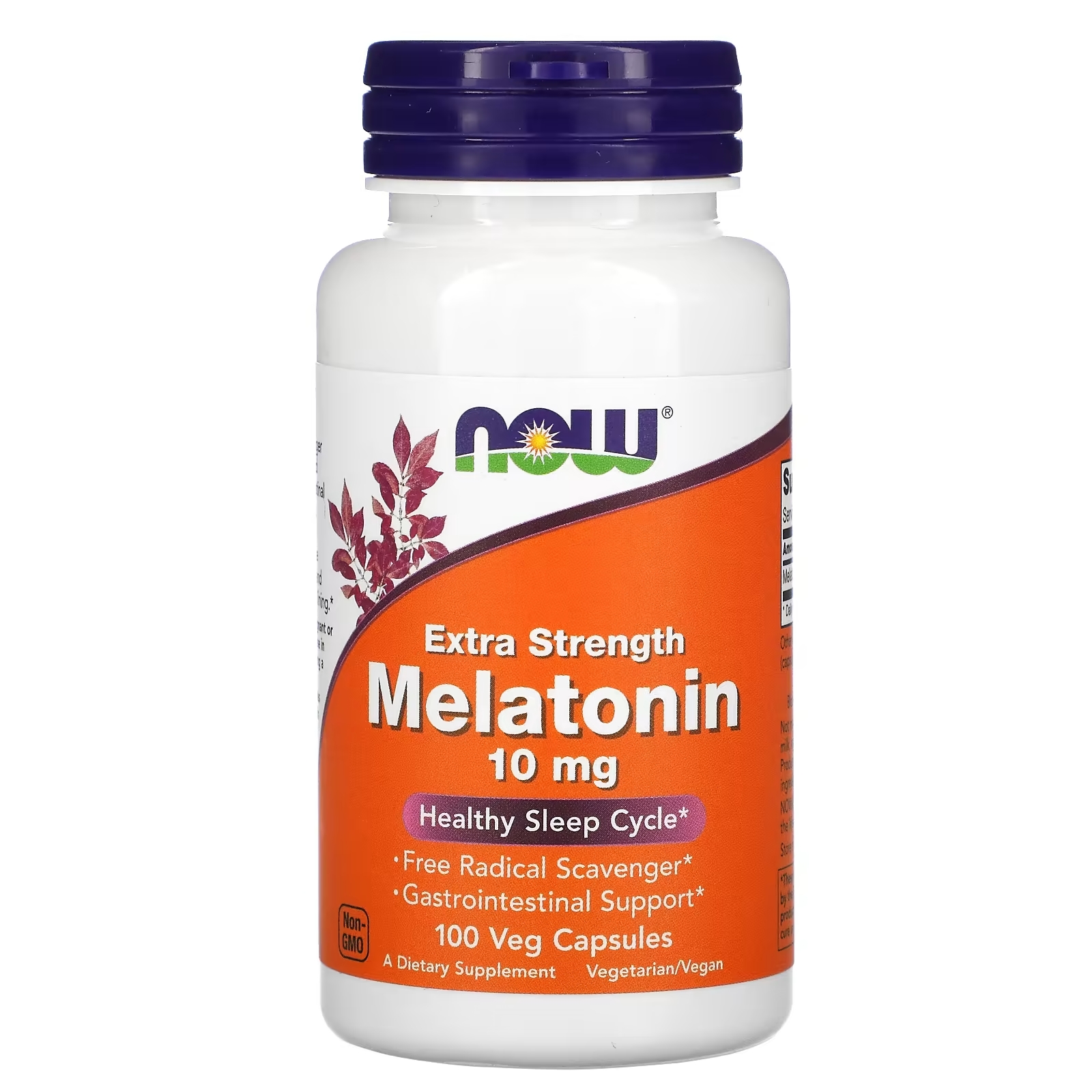 NOW Foods мелатонин усиленного действия 10 мг, 100 растительных капсул now foods мелатонин 3 мг 60 растительных капсул