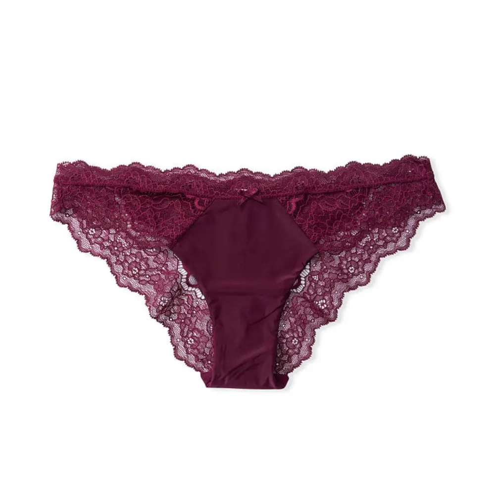 

Трусы Victorias Secret Dream Angels Lace Trim Cheekini, темно-красный