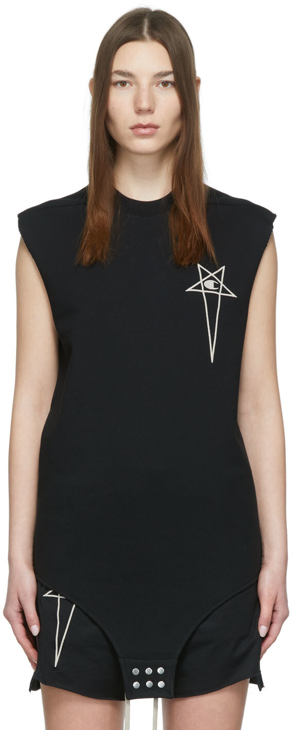 

Черный боди без рукавов Champion Edition Rick Owens