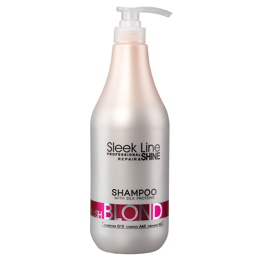 

Шампунь для светлых волос с шелком Stapiz Sleek Line Blush Blond, 1000 мл