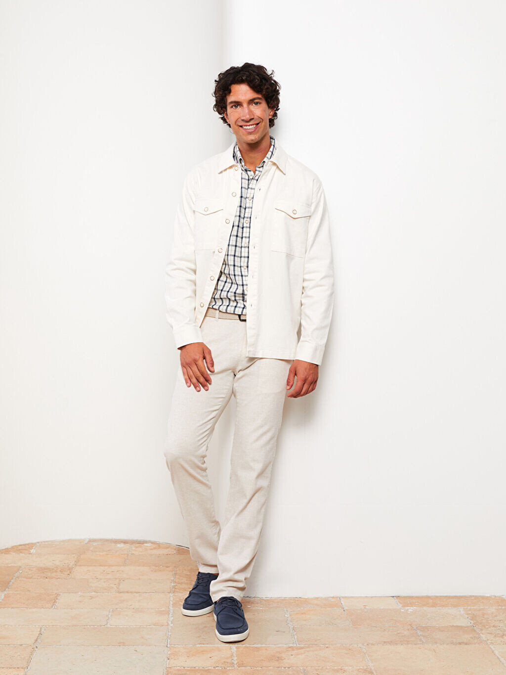 

Мужские льняные брюки Slim Fit LCWAIKIKI Classic