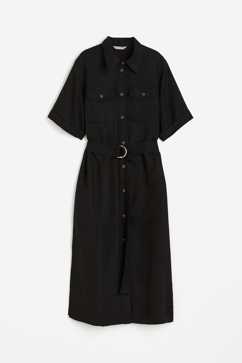 

Платье-рубашка H&M Linen-blend, черный